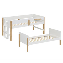 Ethan Single Bunk Bed with Shelves